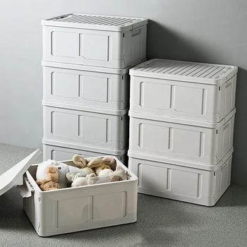 

Multi-Function Folding Storage Box Big Plastic Organizer For Books Storage Baskets Sturdy Clothes Home For Organizer Decoration
