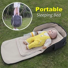Переносная детская кроватка из полиэстера, складная детская кроватка для путешествий, детская спальная кровать, сумка для переноски, складная детская безопасная удобная кровать