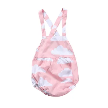 

baby girl romper onesies baby clothes Children's clothing summer girls Baiyun bandage vest sleeveless one-piece baby