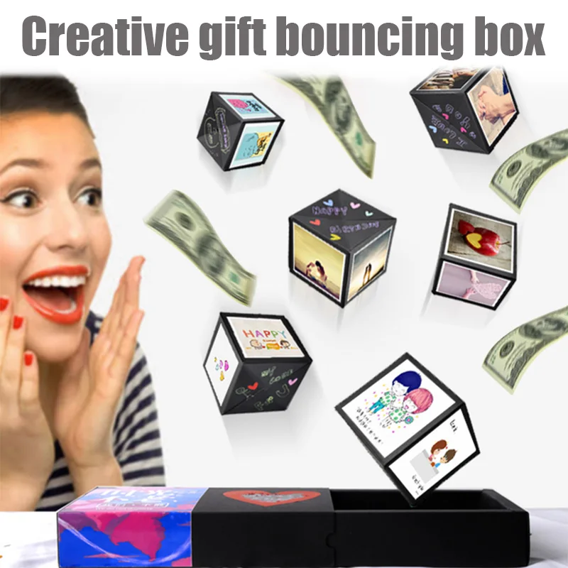 

Explosion Box DIY Photo Album Handmade Scrapbooking Bouncing Gift Box for Birthday Anniversary LBShipping