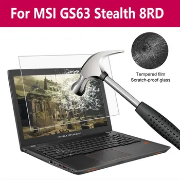 

Real Tempered Glass Screen Protector 9H protective film Notebook Laptop Screen film For Msi Gs63 Stealth 8rd