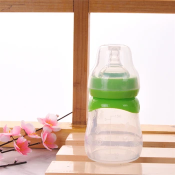 

150ml Baby Portable Feeding Bottle Newborn Kids Nursing Care Feeder Fruit Juice Medicine Milk Safety Silicone Bottles