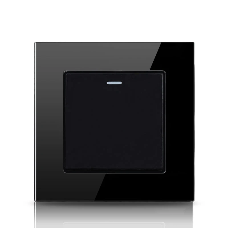 1 Gang Atlectric 1, 2, 3, 4 комплекта, 1, 2 позиционный светильник, настенный выключатель, кнопка включения/выключения, Переключатель стеклянной панели, выключатель лампы - Цвет: 1 Gang