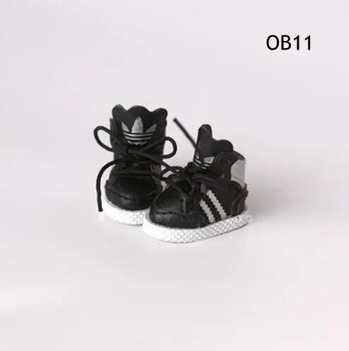 black 1 пара, 2,3 см, крутые кроссовки OB11, обувь для бега, спортивная обувь, аксессуары для кукол, подходят(средний blyth, Holala, ob11, ob itsu11 Doll - Цвет: black