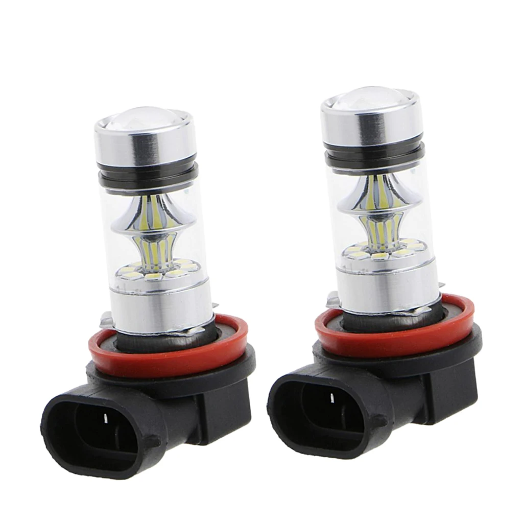 1 Pair Blue 10000K H11 H8 100W LED Bulb For Car Fog Driving DRL Headlamp