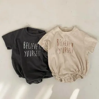 

5062 Baby Kids Onesies 0-3T Baby Romper Cotton Newborn Romper Ropa De Nena Letter Print Kid Pajama Cute Boys Jumpsuit