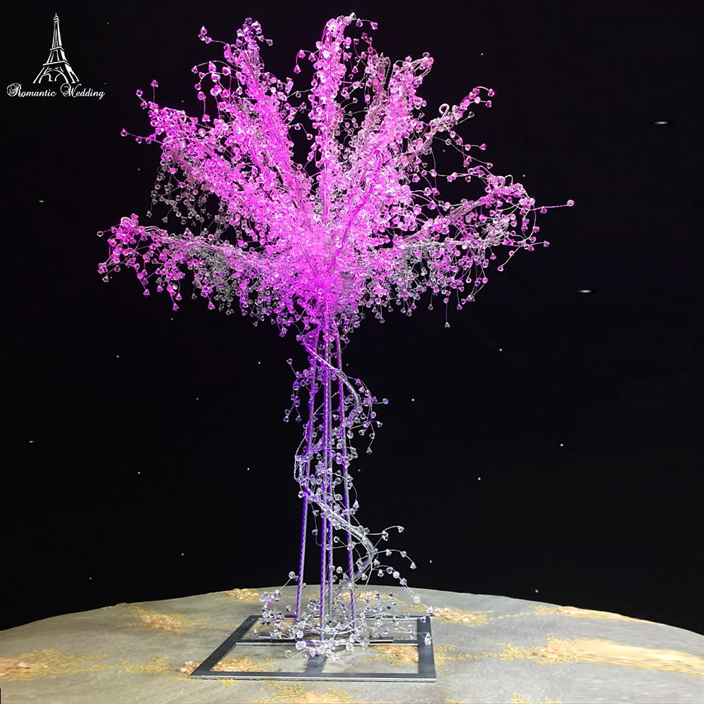 

2pcs/lot Free shipment Crystal Metal Decoration Tree Centerpiece Ornaments For Centerpiece Table Party Event Decoration