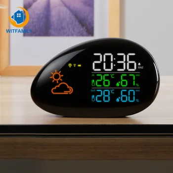 

12 Hour or 24 Hour System Selection Digital Alarm Clock Watch Kids Temperature and Humidity Display Electronic Table Alarm Clock
