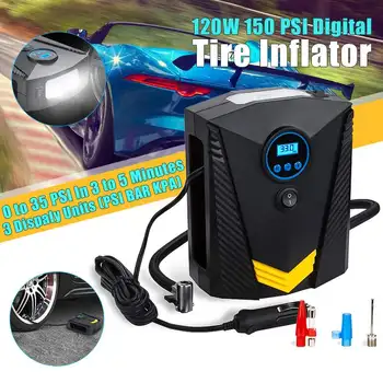 

150PSI 12V Car Air Compressor Pump Digital Tire Inflator 120W Electric Auto Tyre Car Air Pump Powerful Emergency for Motorcycle