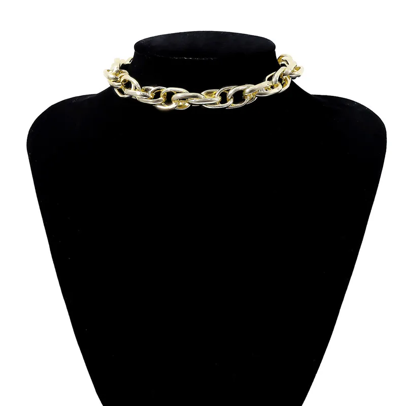 Увеличенная металлическая цепочка, колье, ожерелье s для женщин, металлическое золотое ожерелье, индивидуальное ювелирное изделие, ожерелье, подарок для девочки