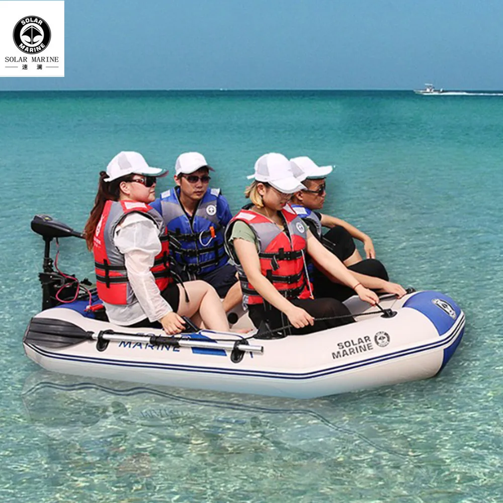 Solarmarine B230-3 PVC Inflatable Fishing Boat, Racing Kayak, Canoe with Free Accessories for Outdoor Water Sports, 3 Person