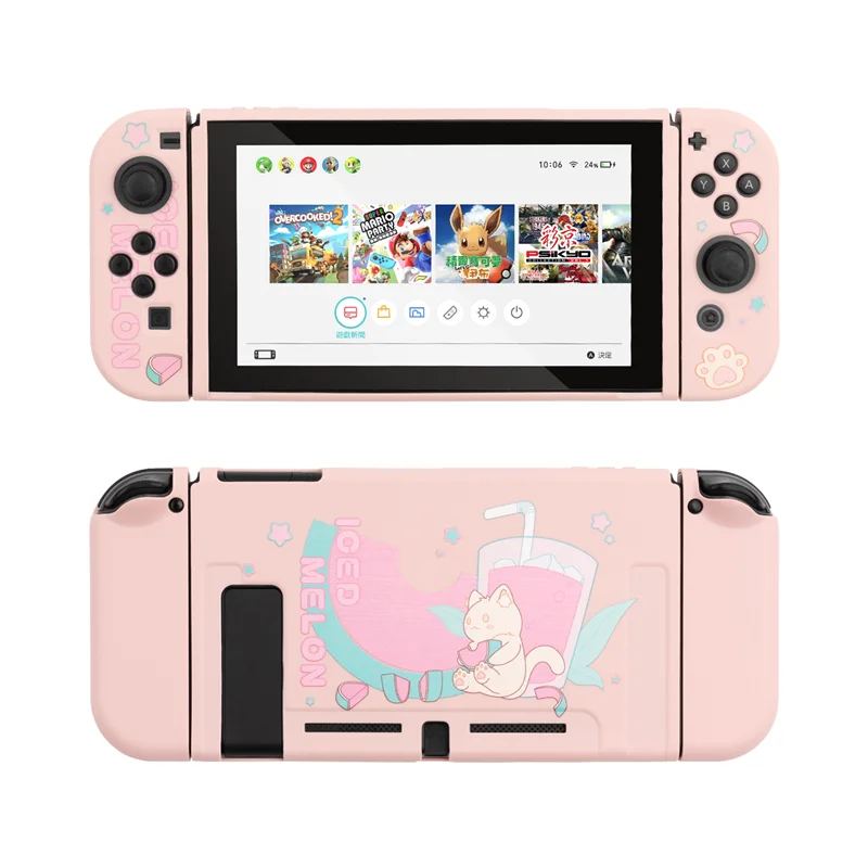 Geekshare Nintendo Switch арбуз Кот мультфильм розовая девушка летняя сказочная Лига ТПУ