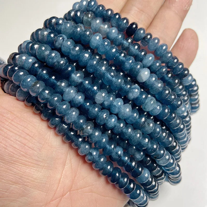 5x8mm Naturstein Perle Jade Jaspis Chalcedon Rondelle Spacer Lose DIY Perlen Für Schmuck Machen Armband Halskette ohrringe – Detail 18