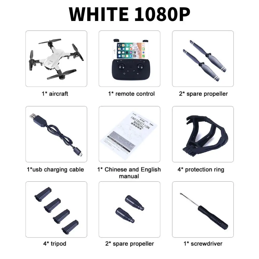 white 1080p L103 профессиональная камера Дрон 1080P wifi HD FPV Квадрокоптер-Дрон летательный аппарат вертолет селфи складные игрушки малыш двойная камера - Цвет: white 1080p