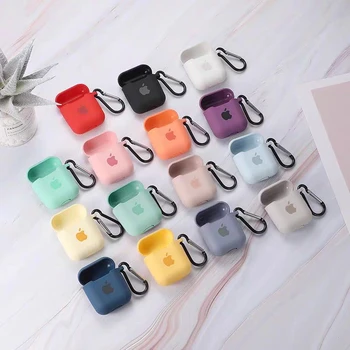

Fashion Soft Liquid Silicone Earphone Case for Apple Airpods 1 2 Baby Skin Touch Headphone Box Cover Bag