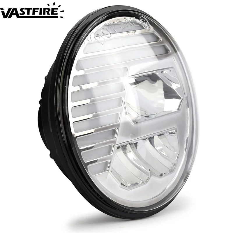 

1 Pair RGB 7 Inch LED Headlight 7" Round DRL RGB LED Headlamp Bluetooth App Controlled For Jeep Wrangler JK TJ