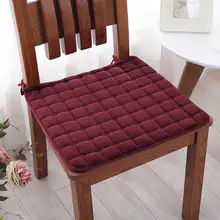 

50%HOTSeat Cushion Solid Color Tie On Polyester 40cm/45cm Anti Skid Chair Pad for Dining Room