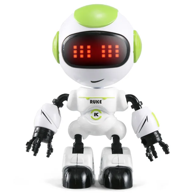 R8 R9 робот сенсорное управление светодиодный глаза Robo умный Интеллектуальный Голос DIY Модель жеста тела развивающие игрушки роботы для детей игрушки - Цвет: R8 Green