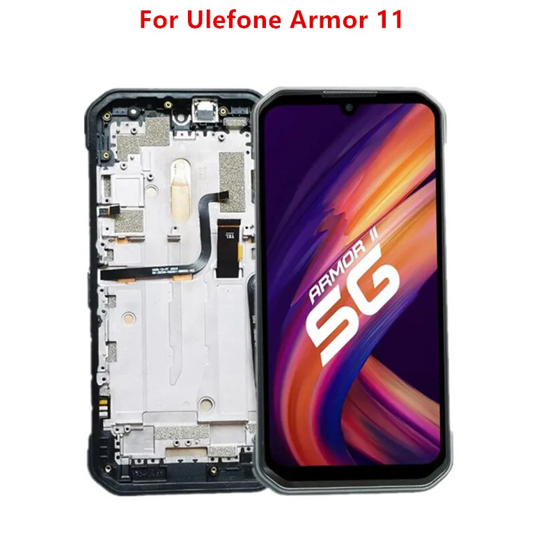 

Used Original LCD Display With Frame + Touch Screen Digitizer Assembly Replacement Glass For Ulefone Armor 11 5G Mobile Phone