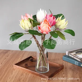 

Artificial King Protea Single Branch Flocking King Protea Artificial Plants King Protea Wedding Decorative Flower Accessories Fa