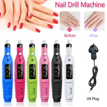Электрический сверлильный станок для ногтей, шлифовальный инструмент для ногтей, инструмент для маникюра, отшелушивающий Профессиональный инструмент для дизайна ногтей, вилка для ЕС, Великобритании и США