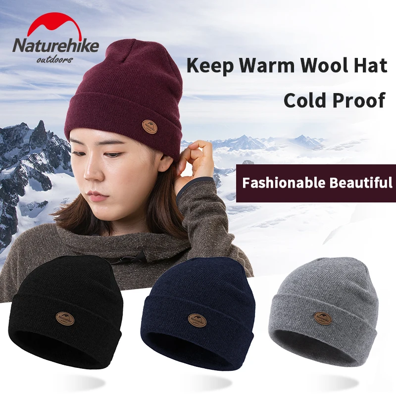 Naturehike Новая высококачественная уличная зимняя теплая шерстяная шапка, походные флисовые колпачки для мужчин и женщин, ветрозащитная зимняя шапка для альпинизма