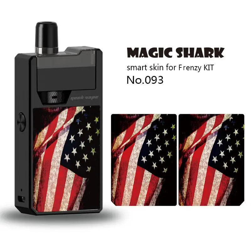Магическая Акула 2.5D стерео Флаг США Звездное небо Dragon Ball Рик и Морти Vape наклейка чехол пленка чехол для кожи для Frenzy KIT - Цвет: 093