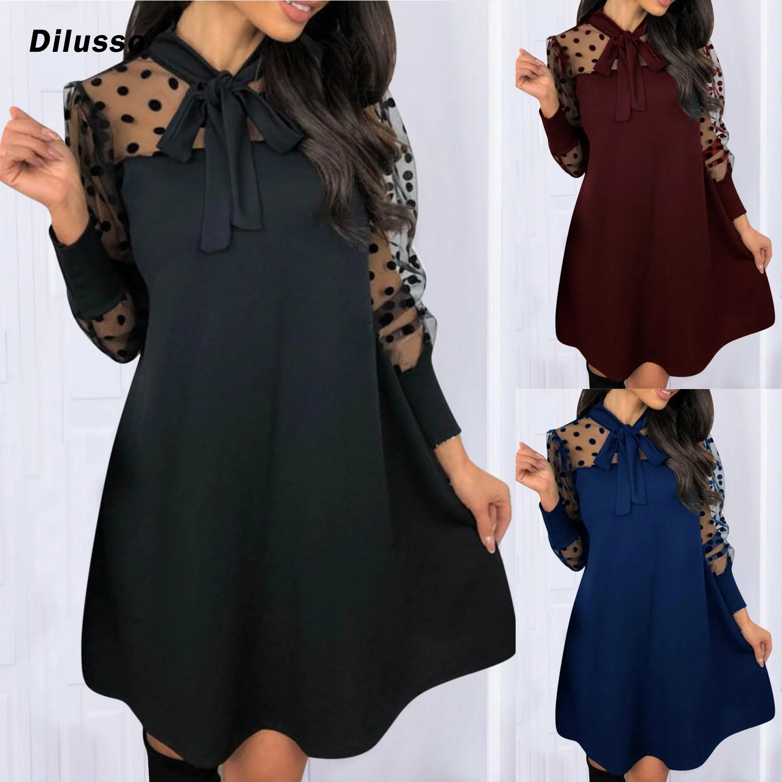 Модное женское свободное платье с V-образным вырезом яркое блестящее длинными