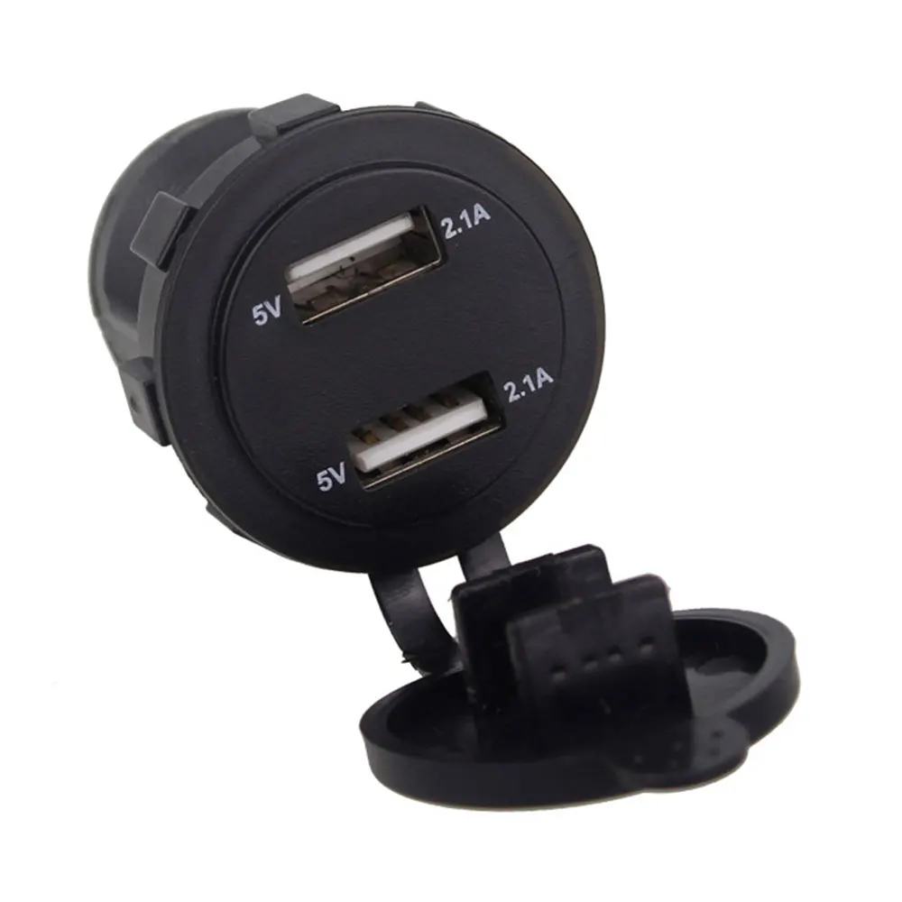 USB Автомобильное зарядное устройство для мотоцикла Зарядное устройство практичное автомобильное зарядное устройство адаптер Вольтметр Красный 12-24 В Универсальный