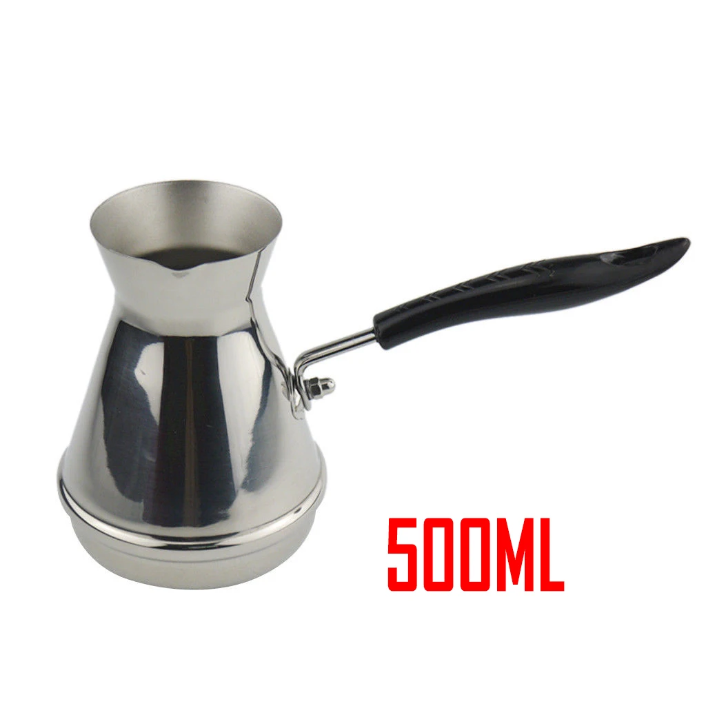 Stainless Steel Coffee Cooking Pot Butter Sauces Gravy 350ml 500ml 850ml Warmer Maker Turkish Kettle Stainless Steel Coffee Cooking Pot Butter Sauces Gravy 350ml 500ml 850ml Warmer Maker Turkish Kettle