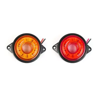 

5Pcs LEDs Car Round Side Marker Lights 10-30V Truck Lights Round Trailer Lamp Auto Parts