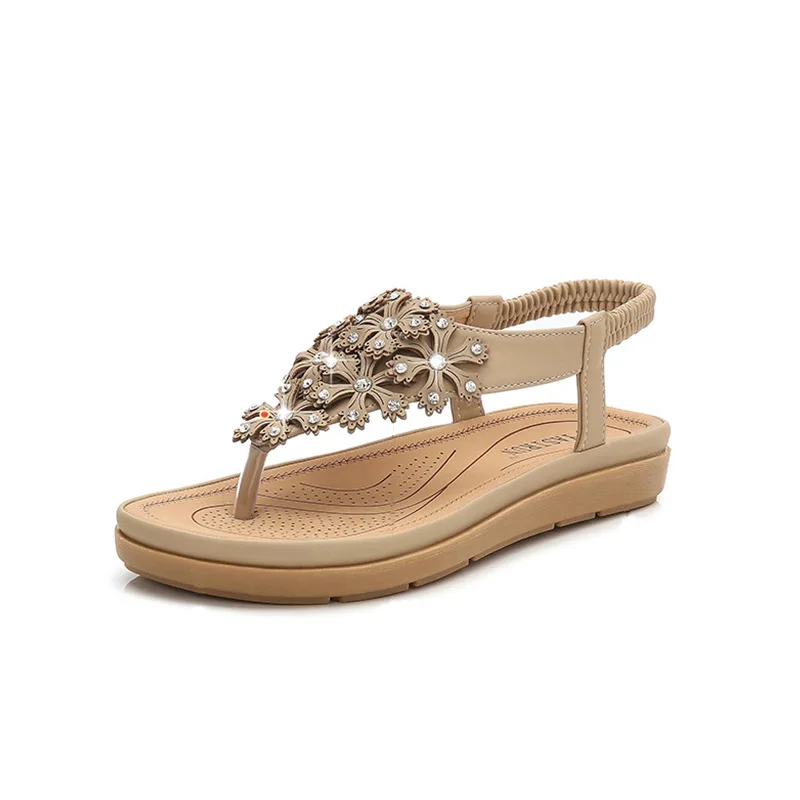 

Women Summer Sandals Open Toe Flip Flops Women's Flat Sandles with Low Ladies Crystal Slippers Shoes Sandle X9X07018