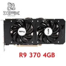 XFX видеокарты R9 370 4 Гб 256Bit GDDR5 видеокарта для AMD R9 300 серии VGA карты R9370 4 Гб R9 370 4G DisplayPort PCI-E б/у