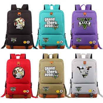 

Fashion Hot Game GTA5 Grand Theft Auto V Boy Girl Book School Bag Women Bagpack Teenagers Schoolbags Men Student Backpack