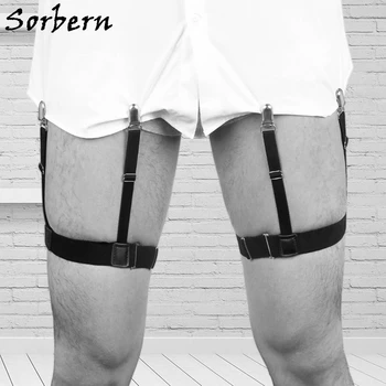 Sorbern フォーマルシャツ抗しわ脚ベルトアンチスキッド抗スリップアウト高弾性シャツ脚リングクリップガーターベルト