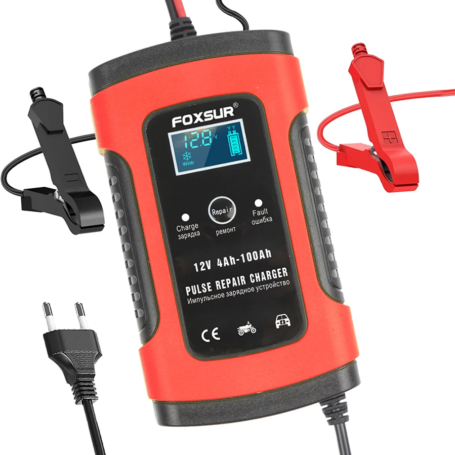 Foxsur Smart Trickle Charger,12v Battery Charger Maintainer,5amp