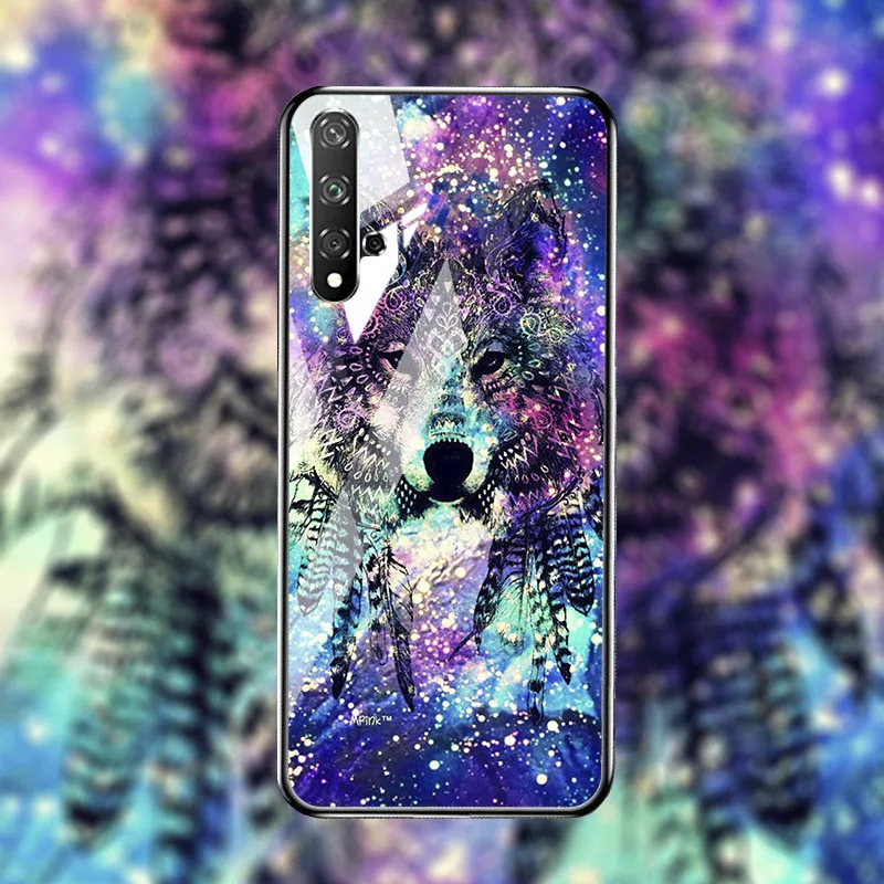 Чехол из закаленного стекла для huawei Honor 20 чехол, Жесткий ПК, цветной чехол для huawei Honor 20, чехол-бампер Honor20 pro чехол, задняя крышка