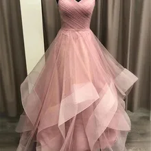 Розовое Бальное платье Бальные платья длина до пола, с оборками на шнуровке плюс размер сладкий 16 платье Vestidos De Quinceaneras