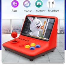 The new 9-inch mini arcade game console 3D joystick 64G TF extended video game console supports arcade PS1