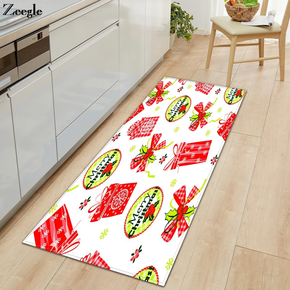 Zeegle Cartoon Carpet Funny Kitchen Rug Anti-slip Bathroom Doormat Hallway Floor Rug Absorbent Soft Foot Mat Bedside Carpet Mat