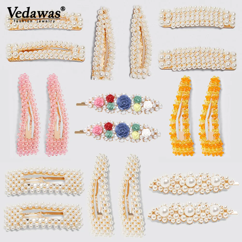 

Vedawas Fashion Pearl Hair Clip for Women Elegant Korean Design Flower Stick Hairpin Hair Styling Accessories Wholesale xg3405