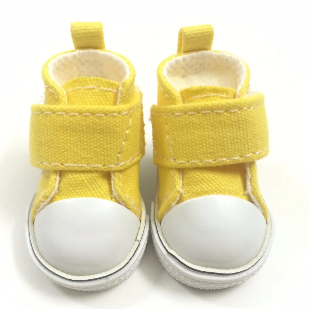 1/6 BJD обувь кукла 5 см парусиновая обувь кроссовки для кукол, мини-игрушка обувь для России DIY ручной работы аксессуары для кукол игрушки подарок для ребенка - Цвет: yellow