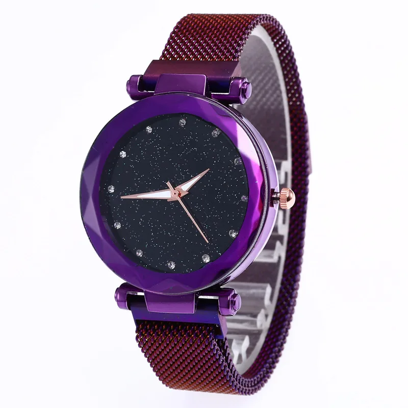 

Derivative Trill Hot Selling Starry Surface Drilling WOMEN'S Magnet Watch European And American-Style Stylish Fashion Quartz WOM