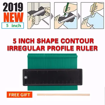 

5Inch Shape Contour Gauge Duplicator Profile Measuring Tool Contour Duplication Gauge Contour Template Plastic Copy Duplicator