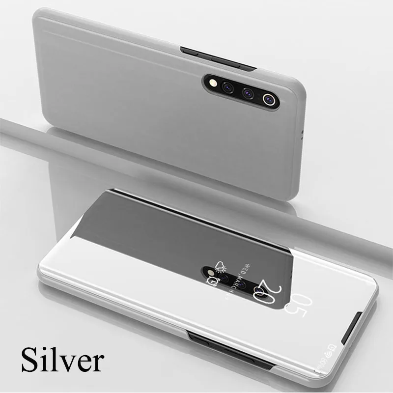 Silver Умный флип-чехол mi rror для Xiao mi 9T 8 9 Pro 9SE CC9 8 Lite 8SE CC9E Pocophone F1 чехол для телефона - Цвет: Silver