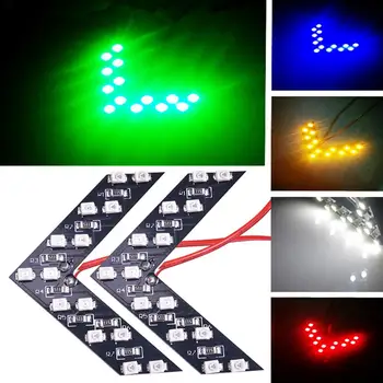

2pcs Hidden Car Rearview Mirror Turn Signal Light Car Tuning 14 SMD Led Arrow Indicator Flashing Warning Light