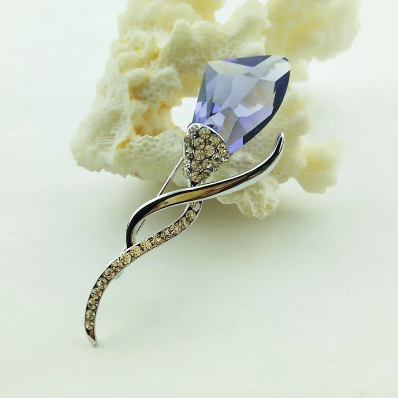 MS betti уникальные swarovski c кристаллами, в форме цветка брошь для модных женщин хиджаб шпильки для муслина