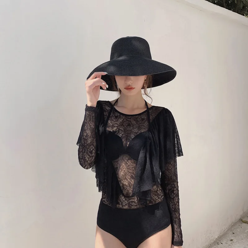 One Piece Swimsuit Women's Swimsuits 2020 Swim Suit Women Swimwear Push Up Sexy Black Lace Underwire Mesh Cover Stomach One Piece Swimsuit Women's Swimsuits 2020 Swim Suit Women Swimwear Push Up Sexy Black Lace Underwire Mesh Cover Stomach