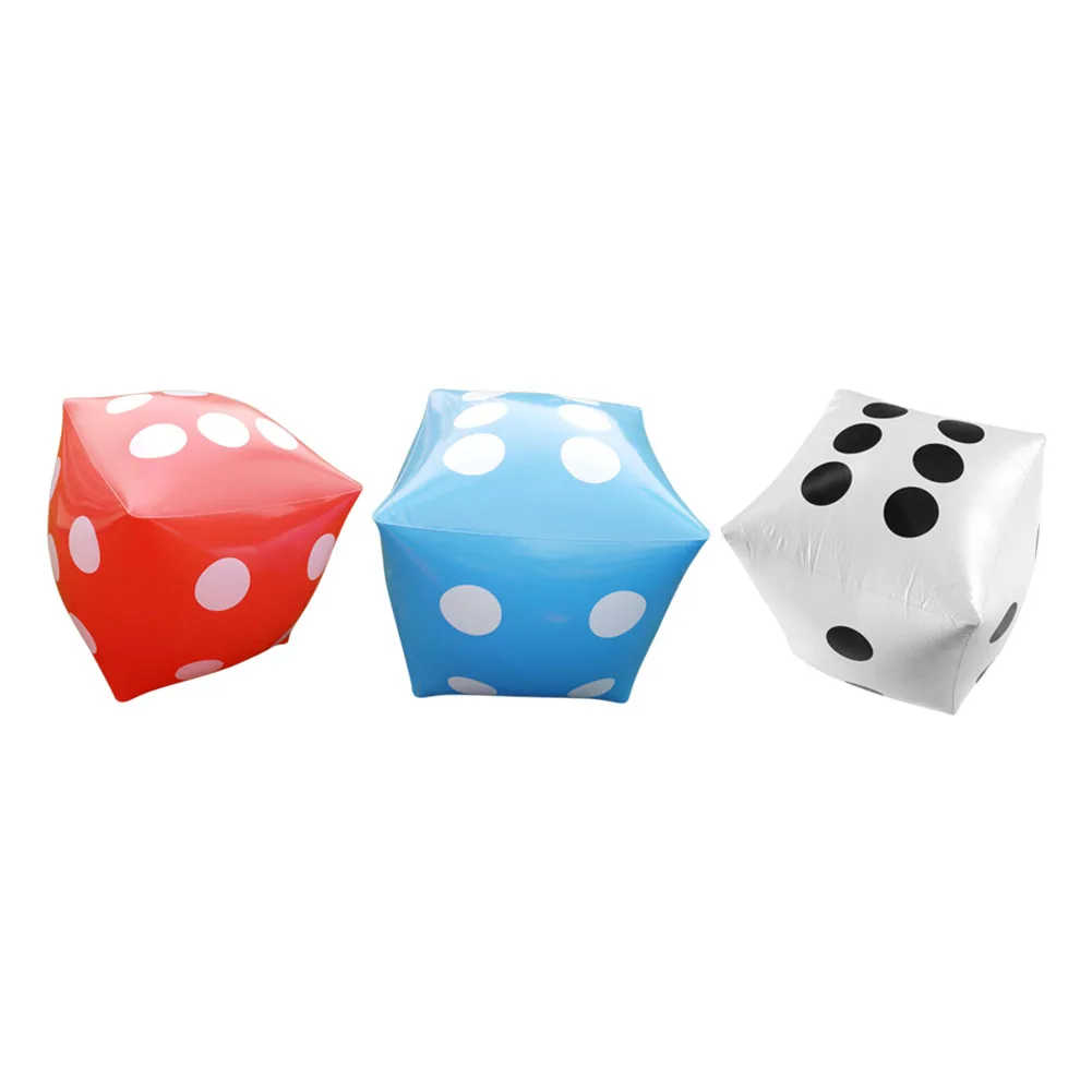 Poker Big Blow-Up Cube Decorations Toy Stage Prop Funny Inflatable 35Cm Dice ON3 