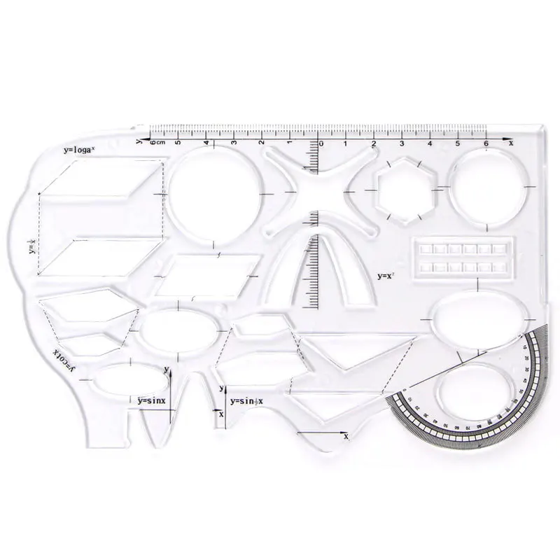 Многофункциональный al в студентах Математика функция ноги Шаблон Линейка Геометрическая линейка функция графика линейка для черчения для